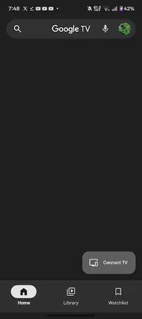 Screenshot of Google Play TV